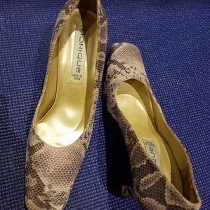 MONIQUE SNAKE PINK SHOES